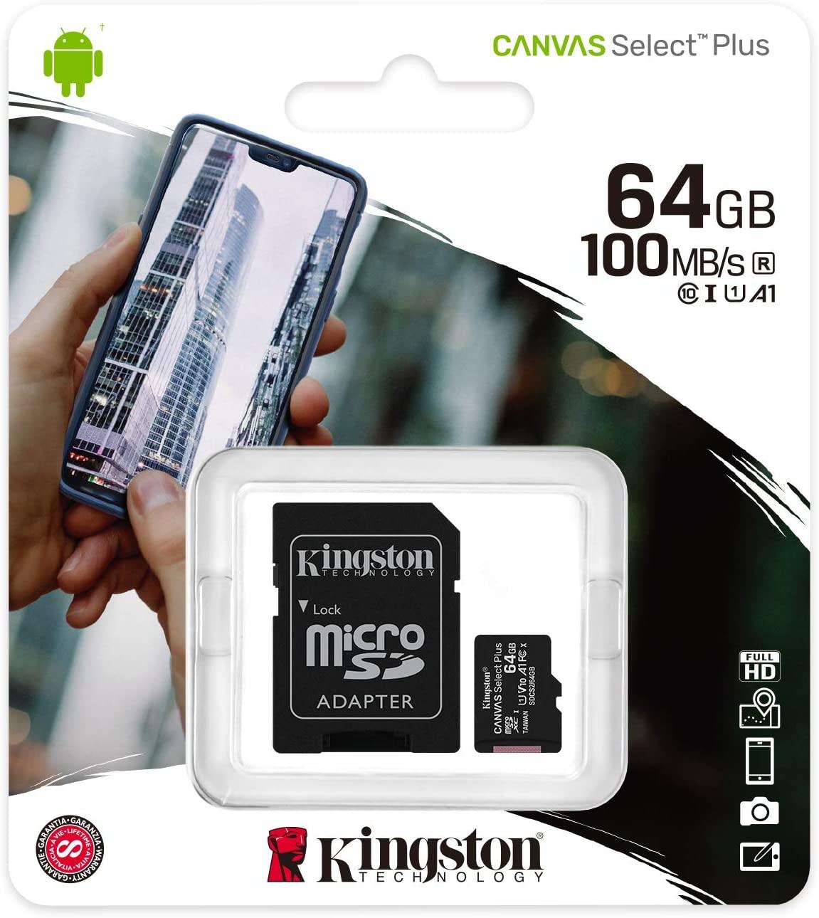 MicroSDXC  64Gb UHS-I con adattatore SD (SDCS2/64GB) Canvas PLUS