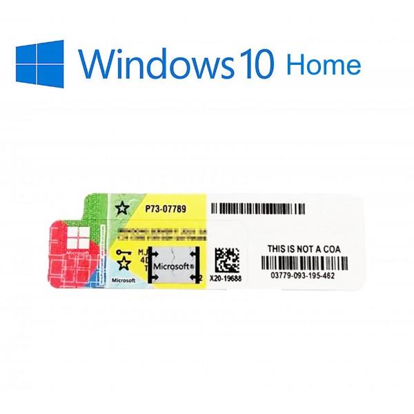 LICENZA Windows 10 HOME - Sticker ufficiale Microsoft
