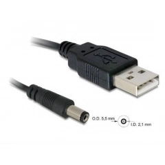 Cavo alimentazione USB / connettore DC 5.5 x 2.1mm. - 1mt (R10022)
