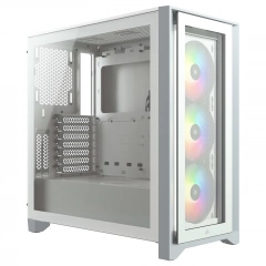 Middle tower iCUE 4000X RGB - WHITE - Temperated Glass
